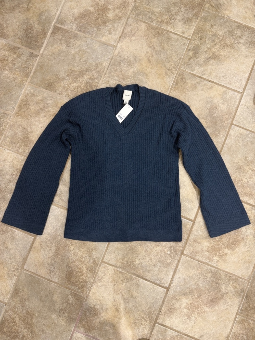 Calvin Klein Women's Crewneck Sweater - Navy Blue